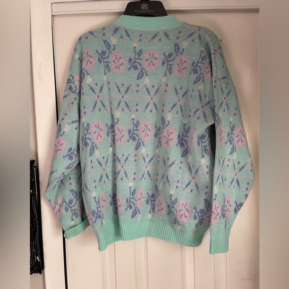 PASTEL CABIN CREEK SWEATER 80s VINTAGE - Picture 3 of 4